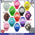 Yxl-823 Hot Sale Japan Movt Quartz Watch Silicone en caoutchouc Bezel en plastique Montre bracelet